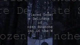 Distant thunder under tarp and Frozen forest in winter wind #sleepsounds #sleepmusic