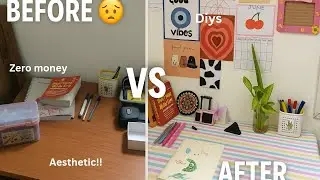 Desk Makeover With ZERO Money 💸ll End Tak Dekhna😅ll