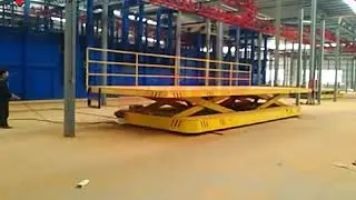 50t Rail Transfer Cart with Lifting Device/Motorised Transfer Trolley Lift