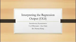 Interpreting the Regression Output (Eviews 11)