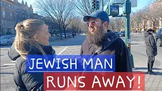 Jewish Man runs away from the truth revealed in Tanakh. 