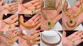 Цена и вес золотого ожерелья хасли Tanishq & Others | Новейшие модели золотых украшений 2026 года
