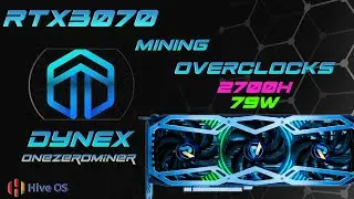 RTX 3070 Mining Dynex 2720H/s at Just 79w | EP-047