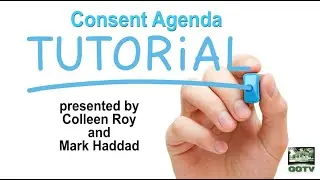 Consent Agenda Tutorial 10-26-20