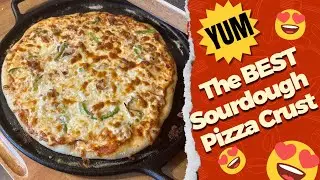 Sourdough Pizza Crust 😍 #sourdough #howtomakepizzadough &bull; @Self-SuffMama &bull; selfsuffmama.com