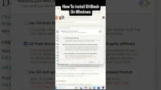 How To Install GitBash On Windows