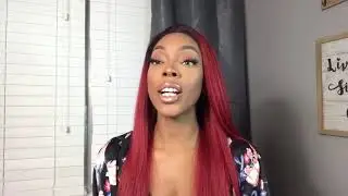 Mua Blacswan Newest Review Bomshell Ombre Burgendy Red Wig!!! Win $50 Coupons from Beautyhairwigs