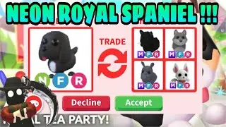 TRADING NEON ROYAL SPANIEL !!! 😱😱😱 - Roblox Adopt Me
