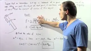 Physical Pendulum in SHM Example