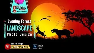 How to Make Evening Forest Landscape Photo Design in Ps CC 2017/ Adobe Photoshop CC 2017 Design