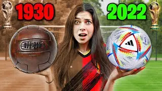 1930 vs 2022 WK BAL EXPERIMENT! *VOETBAL CHALLENGE* #503