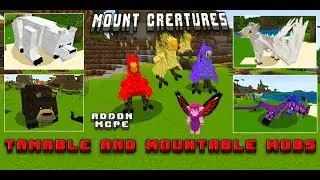 Mod Tamable and Mountable MOBS in Addon #tamable #mountable #mobs # Mountcreatures