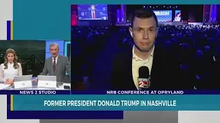 Former President Donald Trump speaks at NRB convention in Nashville