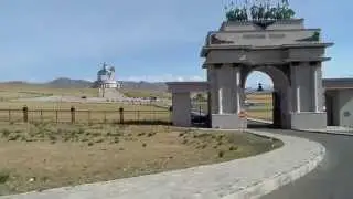 Arriving to Chinggis Khaan statue @ Mongolia