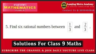 Class 9, Ex 1.1, Q. 5, Number System - Maths Chapter -1, BOSEM, Class 9 Maths Manipur Board