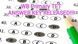WB Primary TET ANSWER KEY Released. #Wbprimarytetanswerkey