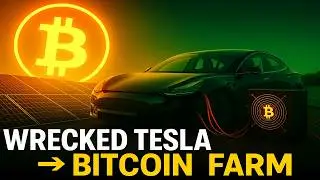 I'm Building A Bitcoin Mining Farm Using WRECKED Teslas And Solar Panels