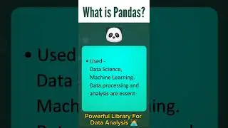 Pandas 🐼 🐼 The Most Powerful Library For Data Analysis|Data science