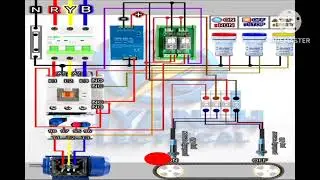 Automatic 3-Phase Motor Control System using Proximity Sensors & Relay Logic