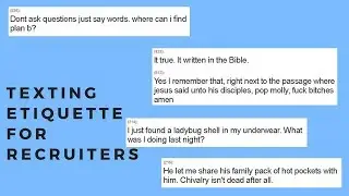 William Tincup - Texting Etiquette for Recruiters at HiringSuccess18