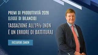 PREMI DI PRODUTTIVITÀ 2026: TASSAZIONE ALL'1% (non è un errore di battitura!)