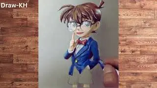 Drawing Detective Conan | Realistic 3D Art!