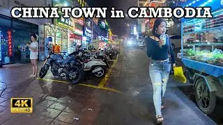 China Town in Cambodia | Walking in Phnom Penh City Cambodia [4K]