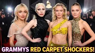Sabrina Carpenter & Lady Gaga Dazzle on the Grammy Red Carpet! ✨😮