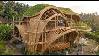 A Modern Eco-Friendly Bamboo house 🏠 
