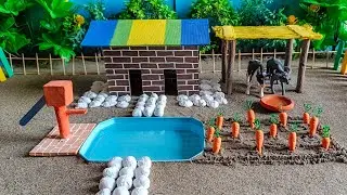 DIY Miniature Farm Diorama with Working Water Pump | Science Project Ideas #24 | Mini DIY Farming