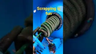 Scrapping copper  #scrap #shorts #work #junk #metal #funny #copper