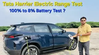 Tata Harrier Electric Range Test 100% to 8% | Harrier.ev Battery Range Test