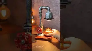 #WaxWarmer #IndustrialStyle #SteampunkDecor #PipeArt #CandleLover #DIY #IndustrialLamp #CandleWarmer