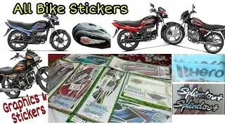 All types of Stickers BS6 Bullet emblems, Splendor plus, passion Pro || Mobeen tech group