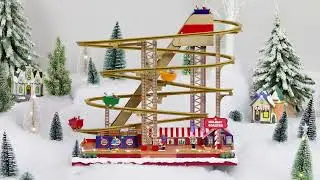 Animated & Musical Carnival Roller Coaster LED Lighted Christmas Village | Northlight XH99403
