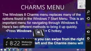 Charms Menu