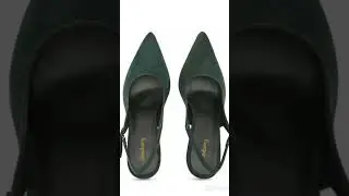 DressBerry Green Pointed Toe Block Heeled Mules #shoes #sneakers #heels #ytshorts