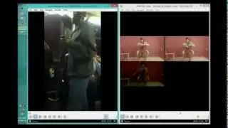 Guy dancing on bus listen to CAFO on cello