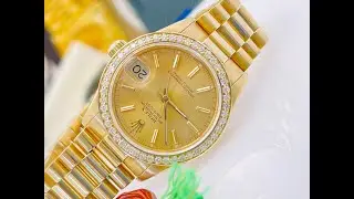 Rolex 68278 31mm President Oyster Perpetual Datejust 18k Gold Custom Diamond