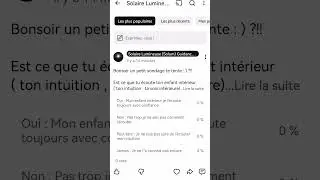 un petit sondage ☺️si tu veut y r&eacute;pondre 👌