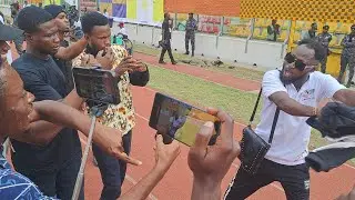 Black stars fmal. Captain Asamoah Gyan and vice president Bawumia live at launching of talent search