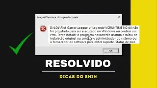 [RESOLVIDO] VCRuntime140.dll não foi projetado para ser executado no Windows ou contém um erro