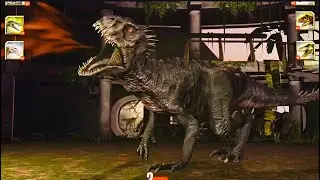 THE SPINO VS SCORPIO REX IN JW | Jurassic World The Game - Hybrid Dinosaurs battle gameplay