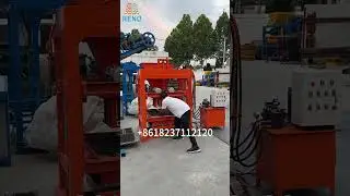 Semi automatic hydraulic brick making machine production line #blockmakingmachinefactory #machine