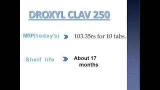 Droxyl Clav 500 - Torrent || Learn Pharma || Salt | Use | MRP | Side Effects | Chemist | D.pharma |