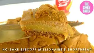 NO BAKE BISCOFF MILLIONAIRES SHORTBREAD | No Bake Lotus Biscoff Recipes | Biscoff Slice Recipe