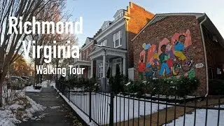 It&rsquo;s Just Grove Avenue with Snow | Walking Tour Richmond Virginia-4k