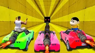 SHINCHAN AND FRANKLIN TRIED THE HARDEST TUNNEL ESCAPE PARKOUR CHALLENGE GTA 5