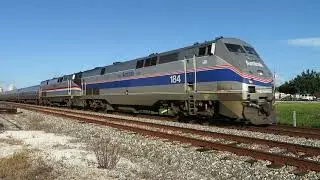 Amtrak heritage units 184 and 822 lead P097