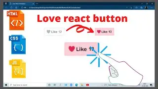 Animated Love React Button With HTML CSS & JS